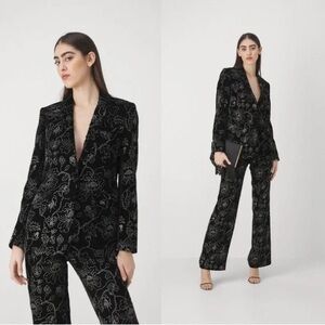 The Kooples Black Floral Pantsuit